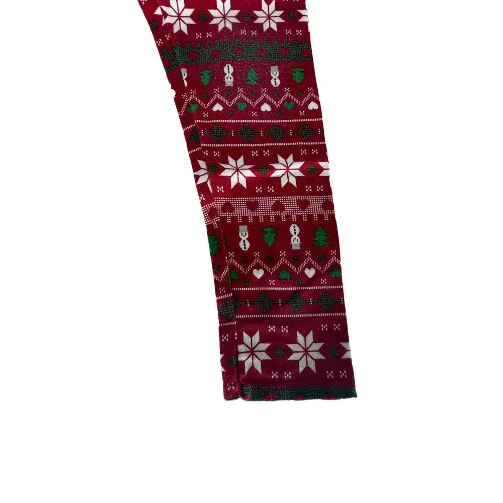 Holiday Time Girls Christmas Leggings Youth Size Medium 7-8